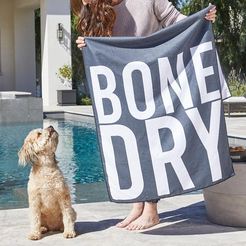 Santa Barbara Design Studio Pet Collection Microfiber Towel, 56" x 28" Bone Dry